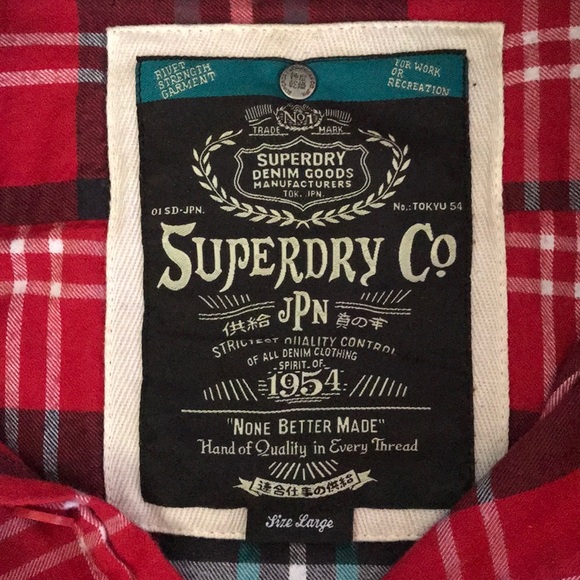 SuperDry Japan Plaid Long-Sleeve - Picture 3 of 5